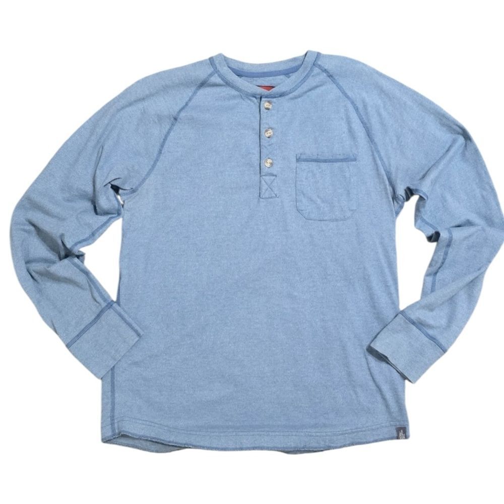 The North Face Men’s Long Sleeve Blue Henley Pullover Pocket Shirt. Medium. - Picture 1 of 4